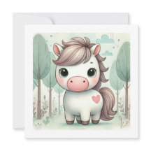 Mooie Pony in Fantasie Bos Wenskaart