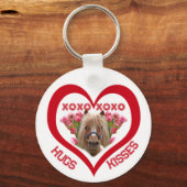 Mooie Pony in Rode Valentijnsdag Sleutelhanger (Voorkant)