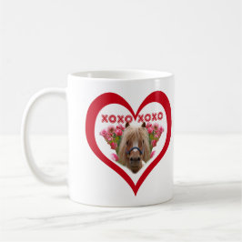 Mooie pony in rood Valentijnsdag Koffiemok