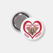 Mooie pony in rood Valentijnsdag Magneet (Voorkant / Achterkant)