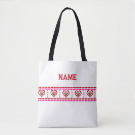 Mooie pony in rood Valentijnsdag Tote Bag