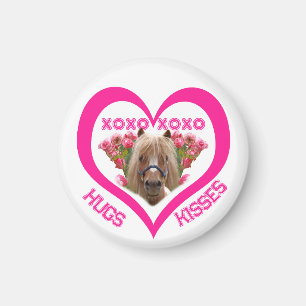 Mooie pony in roze Valentijnsdag Magneet