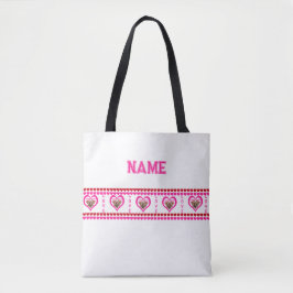 Mooie pony in roze Valentijnsdag Tote Bag