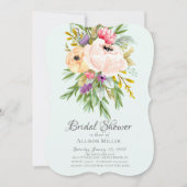 Mooie pony's Floral Bridal Shower-uitvindingen Kaart (Voorkant)