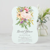 Mooie pony's Floral Bridal Shower-uitvindingen Kaart (Staand voorkant)