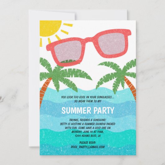 Mooie Pool Party | zomerdag Kaart (Voorkant)