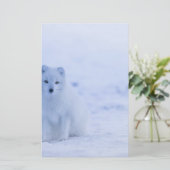 Mooie poolvos briefpapier (Staand voorkant)