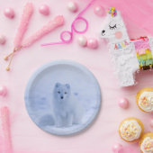 Mooie poolvos papieren bordje (Feest)