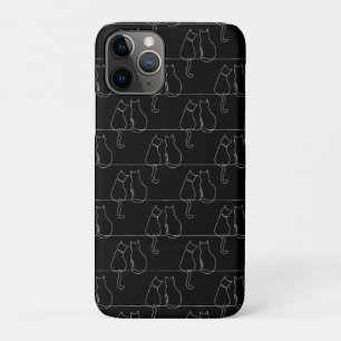 Mooie pootafdruk dier hondenliefhebber witte lijn Case-Mate iPhone case