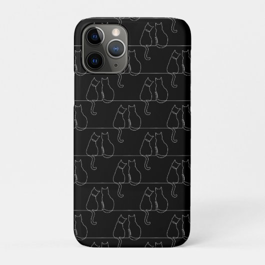 Mooie pootafdruk dier hondenliefhebber witte lijn Case-Mate iPhone case (Achterkant)