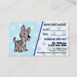 Mooie Pootafdruk Dierenarts Afspraakkaart Visitekaartje