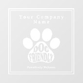 Mooie Pootafdruk Hondvriendelijk Uithangbord Raams Raamsticker (Vel)