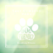 Mooie Pootafdruk Hondvriendelijk Uithangbord Raams Raamsticker (Vel 3)