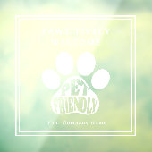 Mooie Pootafdruk Huisdiervriendelijk Bordje Raamst Raamsticker (Vel 3)