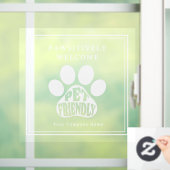 Mooie Pootafdruk Huisdiervriendelijk Uithangbord R Raamsticker (Huis)