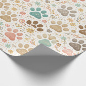 Mooie Pootafdrukken Cadeaupapier (Hoek)