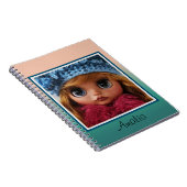 Mooie pop Blythe grote ogen mode stijlvol plezier Notitieboek (Rechterzijde)