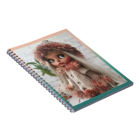 Mooie pop Blythe grote ogen mode stijlvol plezier Notitieboek (Rechterzijde)