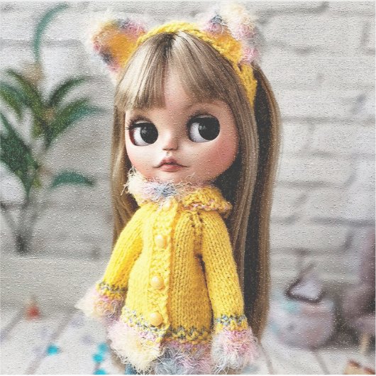 Mooie pop Blythe grote ogen mode stijlvol plezier Sticker (Voorkant)