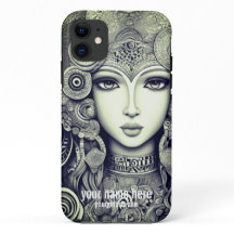 Mooie pop gezicht illustratie, zwart wit