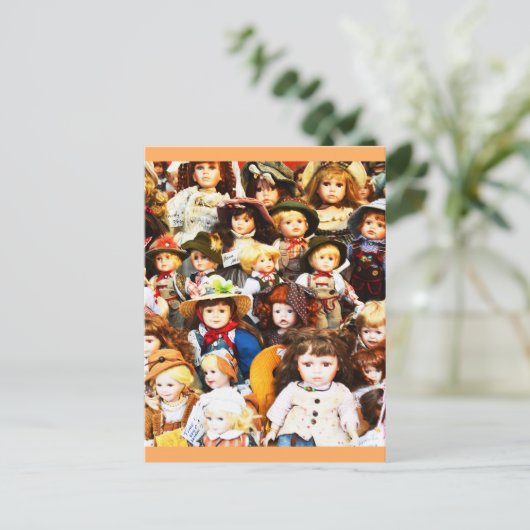 Mooie poppen briefkaart (Staand voorkant)