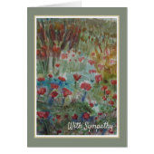 Mooie Poppies Sympathie Card (Voorkant)