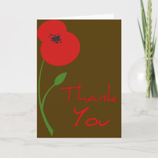 Mooie Poppy Bedankt Kaarten (Voorkant)