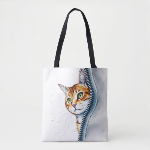 Mooie Populaire Schattigee Waterverf Kat Collectie Tote Bag