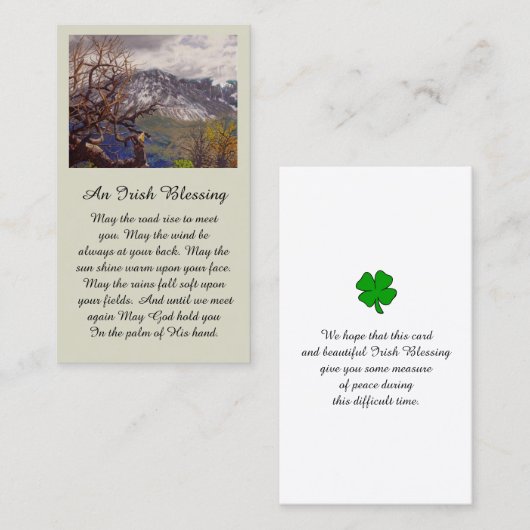 Mooie Porcupine Rand Sympathie Card Visitekaartje (Voorkant / Achterkant)