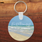 Mooie Port Aransas Beach Sleutelhanger (Voorkant)