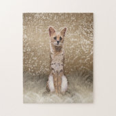 Mooie portrettenkat uit Wilde Afrikaanse serval Pu Legpuzzel (Verticaal)