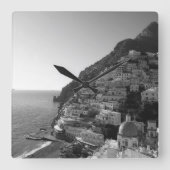 Mooie Positano 1 - BW Vierkante Klok (Voorkant)