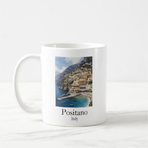 Mooie Positano Italië Landschapsschildering Koffiemok