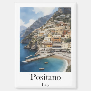Mooie Positano Italië Landschapsschildering Magneet