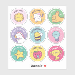 Mooie positieve motivatiebeloningsstickers sticker