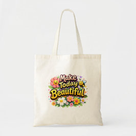 Mooie positieve quote esthetische canvas tas, tote bag