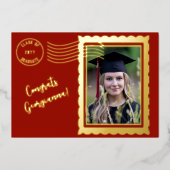 Mooie Post Afgestudeerde Folie Uitnodiging (Voorkant)