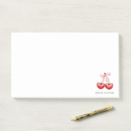 Mooie Post-it met rode en roze kersen hart lint Post-it® Notes