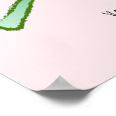 Mooie poster met een roze roos (Hoek)