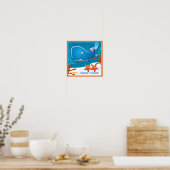 Mooie Poster met Walvis voor Kinderkamer (Keuken)