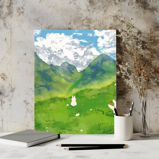 Mooie Poster van Konijn in Mountain View