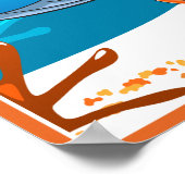 Mooie Poster voor Kinderkamer met Aquatische Walvi (Hoek)