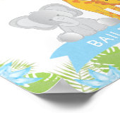 Mooie Poster voor Kinderkamer met Safari Dieren Jo (Hoek)