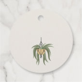 Mooie Pothuisjes met Bladerige Vetplanten Bruidsfe Bedankjes Labels (Achterkant)