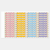 Mooie Potlood Patroon Kleur Gecodeerd Labels (Vel)