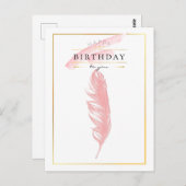 Mooie potloodtekening roze baarmoederdag briefkaart (Voorkant / Achterkant)