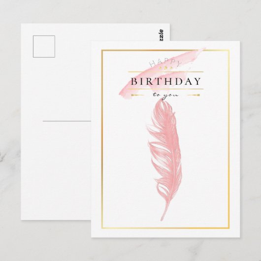 Mooie potloodtekening roze baarmoederdag briefkaart (Voorkant / Achterkant)