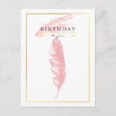 Mooie potloodtekening roze baarmoederdag briefkaart (Voorkant)