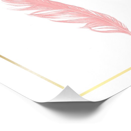 Mooie potloodtekening roze baarmoederdag foto afdruk (Hoek)