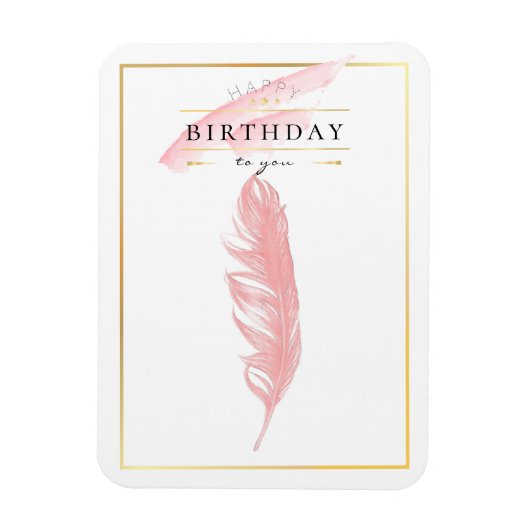 Mooie potloodtekening roze baarmoederdag magneet (Verticaal)